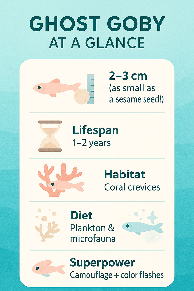 Ghost Ghoby, Coral Reef etc.