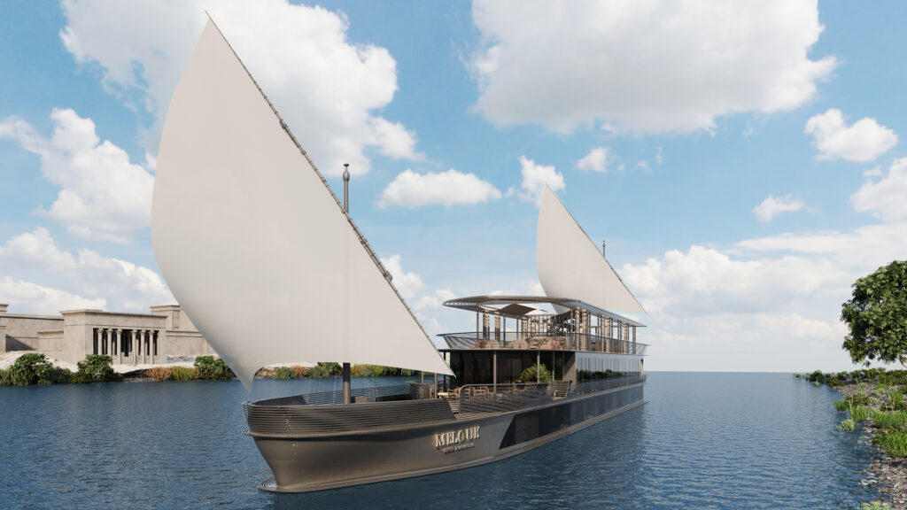 A render of the Melouk Dahabeya