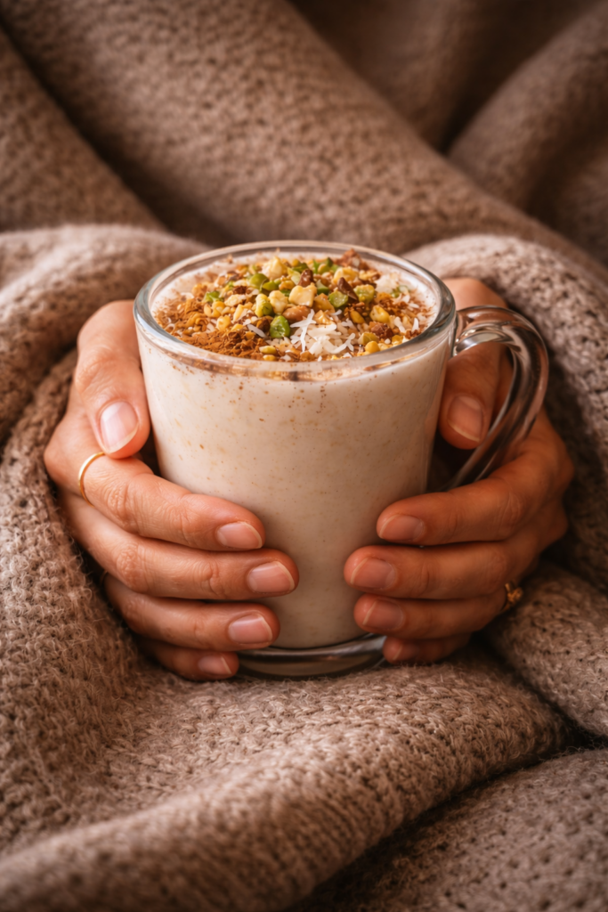 A wamr mug of Sahlab